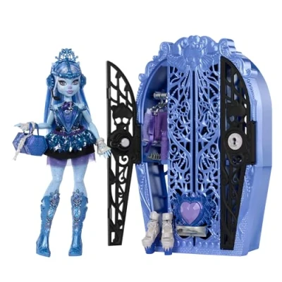 Image of Monster High Skulltimate Secrets Doll and Accessories Set, Mysteries Abbey Bominable with Dress Up Closet 19+ Surprises including Clothes