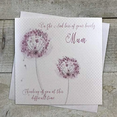 Image of Sympathy Handmade Card Loss of Mum by WHITE COTTON CARDS VN97 M, Grey
