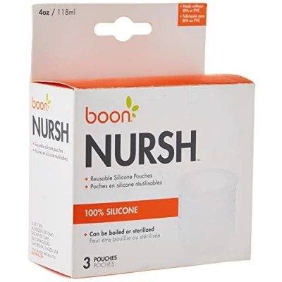 Image of Boon Nursh Silicone Pouch 3 Piece Pack, 4 Ounce