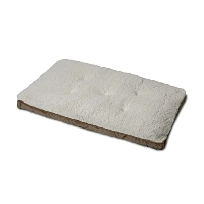 Image of Mikki Dog, Cat, Puppy, Sherpa Fleece Warm Calming Cushion Bed Mattress Cuddler Pad Cream/Brown Large