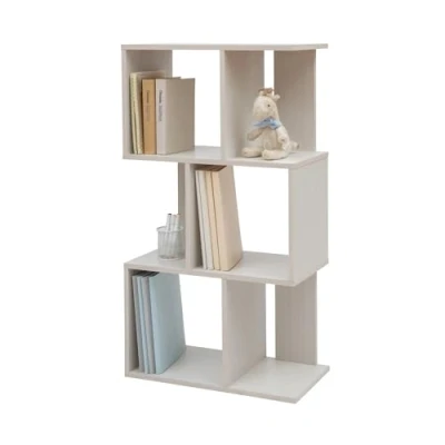 Image of Iris Ohyama, Decorative Display shelf/Floating Shelves/Wooden shelf/Display rack with 3 Shelves, Design,Modern,Modular, Office,Bedroom,Living Room, Library Shelf SRK W3 White Oak