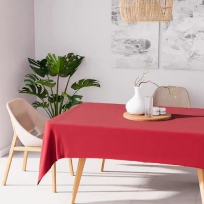 Image of Soleil d&#039;ocre Napples, Polyester, Red, 140 x 200 cm
