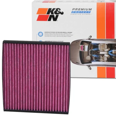 Image of 72880AG000, 72880AG0009P, 72880XA00A, G3010AG100 Pollen Filter K&amp;N Filters DVF5020 Activated Carbon 215mm 17mm Square TOYOTA: Yaris I Hatchback