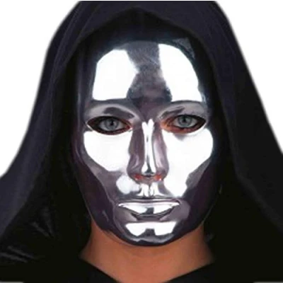 Image of Generique Chrome Coloured Face Mask for Adults