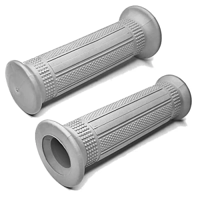 Image of cyclingcolors Motorcycle Handlebar Grips 22 mm (7/8 Inch) 24 (1 Universal Scooter Moped Non Slip Rubber (Grey)