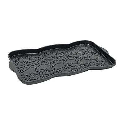 Image of Crystals Shoes Tray, Boot Plastic Multipurpose Non Slip Design Foot Bath Shoe Drip Tray for Rain Boots, Waterproof Trays Indoor &amp; Outdoor/Garden (1)