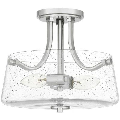 Image of Quoizel Hollister Bowl Semi Flush Ceiling Light Polished Nickel