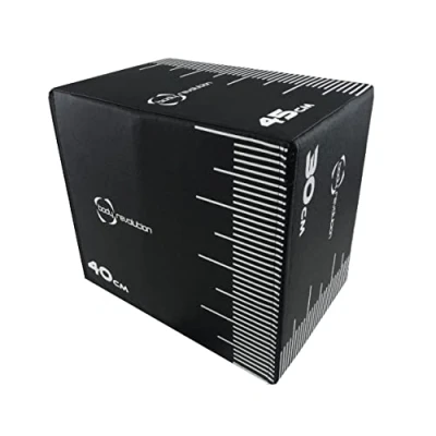 Image of Body Revolution Plyometric Jump Box Small 45 x 40 30cm Plyo for Strength Training and Aerobic Fitness Calisthenics Equipment Home Gym