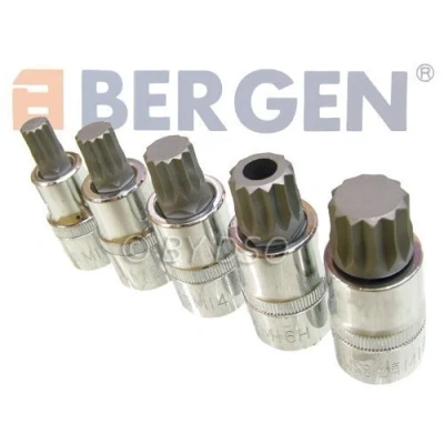 Image of US Pro 5 Piece 1/2 inch Drive Triple Square Socket Bit Set B2076