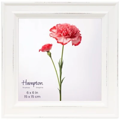 Image of inspire By Hampton PALOMA 6x6 (15x15cm) White Square Picture Photo Frame Glass IBH PAL301966W
