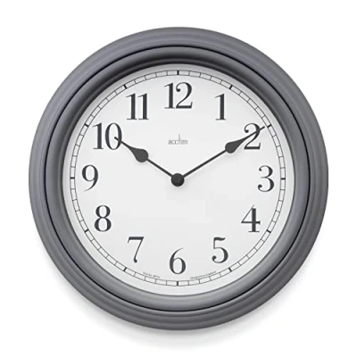 Image of Acctim Devonshire Traditional 28cm Wall Clock (Pigeon Grey)