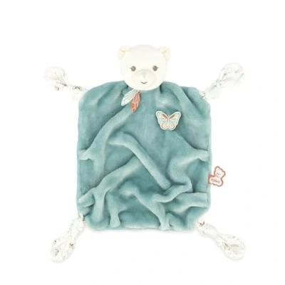 Image of Kaloo Plume 26 cm Green Bear Comforter Baby’s Ultra Soft Toy Develops Sense of Touch Easy To Grab Customisable Gift Box 0 Months +, K214004