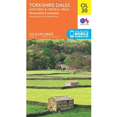 Image of OS Explorer ACTIVE OL30 Yorkshire Dales Northern &amp; Central areas (OS Map Active)
