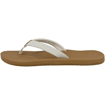 Image of Reef Tides Zehen Tbar sandals, Women&#039;s, Size: 5, White High quality imitation leather