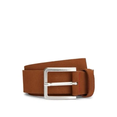 Image of HUGO Belt, Men&#039;s, Size: 32, Brown twelve