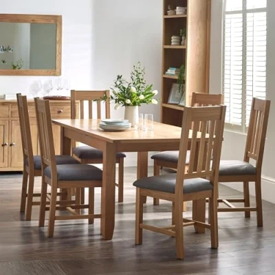 Image of Julian Bowen Mallory Extending Dining Table, Oak, 76 x 180 90