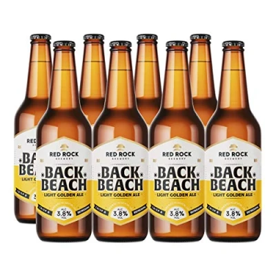 Image of Red Rock Brewery Traditional British Ale Case of 8x 500ml Bottles English Beer (Back Beach 3.8%)