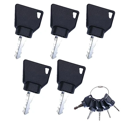 Image of 5Pcs Ignition Starter Key Set,Replacement Excavators Switches, Compatible With JCB Agricultural Excavator Machinery,Dumper Trucks, Dozer, Forklift