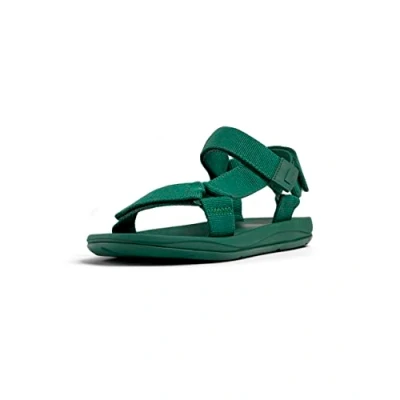 Image of Camper Men&#039;s Match K100539 T Strap Sandal, Full Dark Turquoise, 7 UK