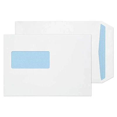 Image of Blake Purely Everyday C5 229 x 162 mm 90gsm Self Seal Window Pocket Envelopes (FL2084) White Pack of 500