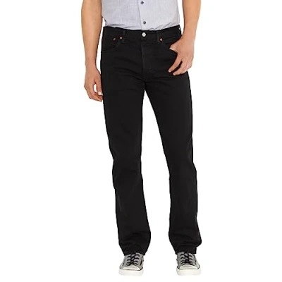 Image of Levi&#039;s Men&#039;s 501 Original Fit Jeans, Stonewashed Black, 38W / 34L