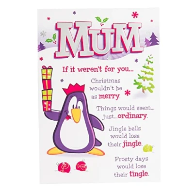 Image of Hallmark Christmas Card To Mum &#039;With Love&#039; Medium