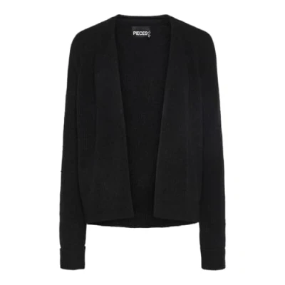 Image of Pieces Pcellen Short Cardigan Cardigan, Women&#039;s, Size: XL, Black