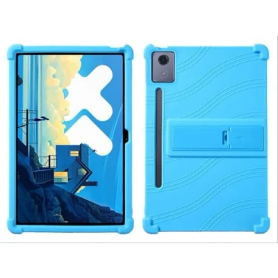 Image of GIOPUEY case for Lenovo Tab P12 12.7 2023 With Stand Soft TPU silicone protective Cover Airbag Drop Protection Blue