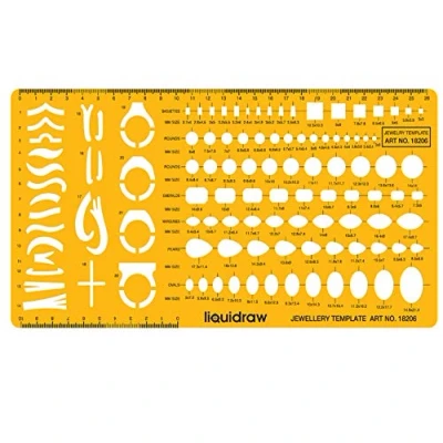 Image of Liquidraw Jewellery Design Templates Stencil, Making Template Stencils Settings &amp; Stone Shapes