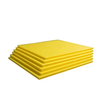 Image of 25 X A4 Sheets of Yellow Correx Plastic Fluted Sheet Display Board