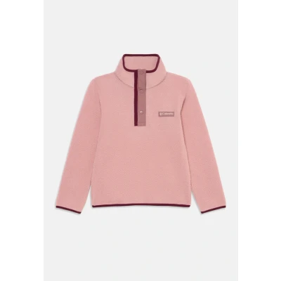 Image of Columbia Youth Unisex Helvetia 2 Half Snap Fleece, Fleece Pull Over, Eraser Pink, Fig, XS