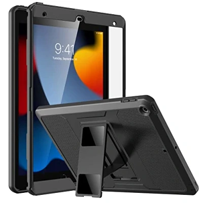 Image of MoKo for iPad 10.2 Inch Case 9th Generation 2021/ 8th 2020/iPad 7th 2019,[Heavy Duty] Shockproof Full Body Protective Cover with Built in Screen Protector, Black