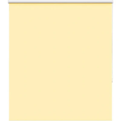 Image of vidaXL Roller Blind Blackout Yellow 140x130 cm Fabric Width 136.6 Polyester