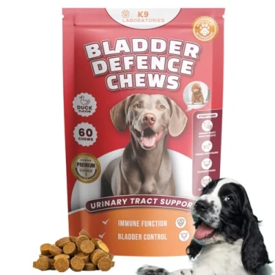 Image of Bladder Support &amp; Kidney Supplement for Dogs 100% Natural With Cranberry, D Mannose Nettle Seed Supports Health Urinary Tract 60 Chewing Snacks