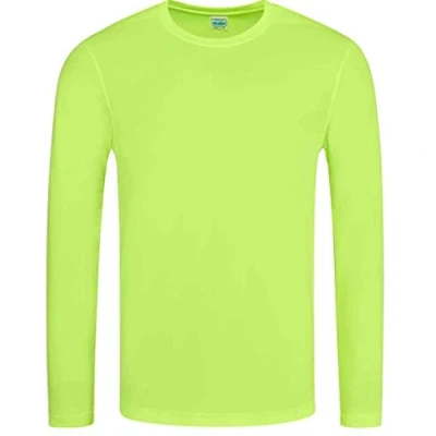 Image of AWDis Just Cool JC002 Long Sleeve T Shirt Electric Yellow S