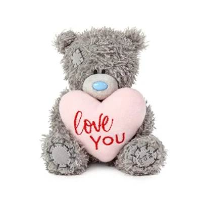 Image of Me To You Bear 4&quot; Love Padded Heart, Gray