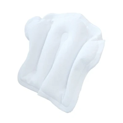 Image of HOMECRAFT Inflatable Bath Pillow, Comfortable Cushion for Head, Neck, and Back, Non Slip Suction Feet Terry Cloth Cover, Quality Support, Bathtub Accessory (Eligible VAT relief in the UK)