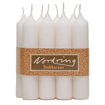 Image of Nordring Taper Candles Cream 2.2 x 11 cm High Pack of 8