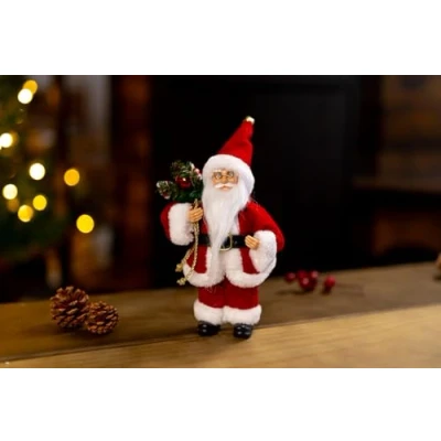 Image of Marco Paul Interiors Traditional 40cm Standing Santa Claus Christmas decorations Indoor Home Xmas Festive Figure Father Ornaments Decor