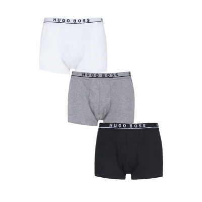 Image of 3 Pack Assorted Boss Plain Cotton Stretch Trunks Men&#039;s Small Hugo
