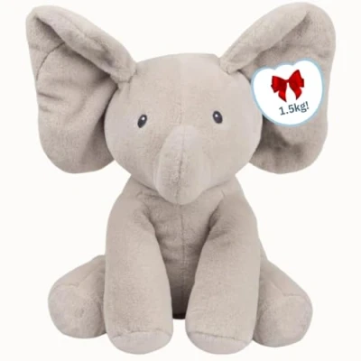 Image of WeighTeddy Weighted Teddy Plush Elephant 1.5kg for Sensory, Calming, Stress &amp; Anxiety Relief Toy, Adults Kids
