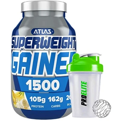 Image of Atlas Nutrisport Super Weight Gainer Mass Gain 1.5kg / 1500g + Shaker