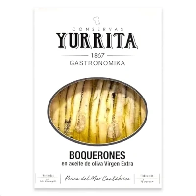 Image of White Anchovies Marinated in Vinegar and Olive Oil, Spanish Boquerones, Full of Flavour, Rich Omega 3, Vitamins Minerals, Pack 90g