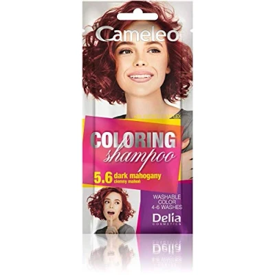 Image of Cameleo Coloring Shampoo Dark Mahogany Quick and Easy Color Refreshing Washable Tone In 40ml