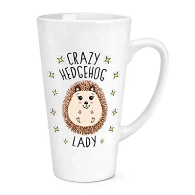 Image of Crazy Hedgehog Lady 17oz Large Latte Mug Cup