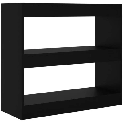 Image of vidaXL Book Cabinet/Room Divider Black 80x30x72 cm