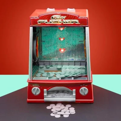 Image of Marco Paul Arcade Candy Grabber Machine Coin Game Sweet Stocking Fillers American Sweets Boys Toys Girls (Coin Pusher)