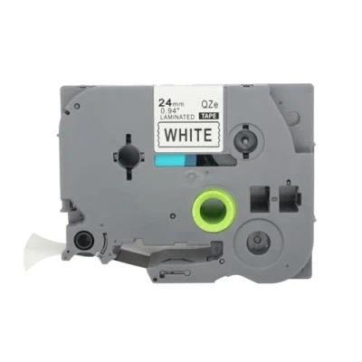 Image of BROVACS 1 Pack Black on White Laminated Label Tape Compatible for Brother P Touch Printer TZ 251 TZe 24mm 1&quot; OPA4251