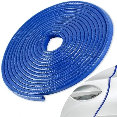 Image of comfleep Car Door Edge Protector,Car Bumper Protector Guards,U Channel Guard Rubber Trim,Fit for Most Cars (Blue, 32FT)