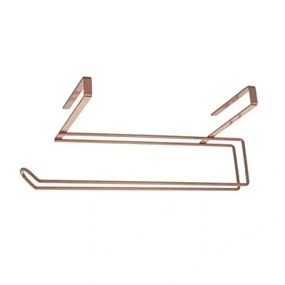 Image of Metaltex Easy Roll Undershelf Paper Towel Holder Multipurpose Space saving Kitchen Shelf Polytherm Copper, 35 x 18 10 Centimeters